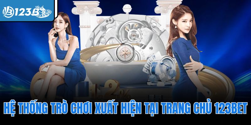 Hệ thống trò chơi xuất hiện tại trang chủ 123Bet 